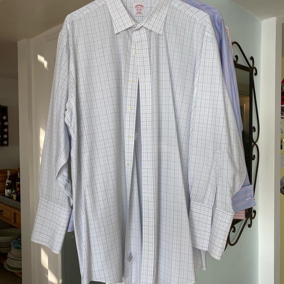 BROOKS BROTHERS French Cuff Dress Shirt 18.5 34 - Picture 6 of 9